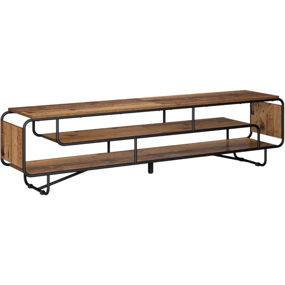 vidaXL TV-standaard 180 x 36 x 45 cm Oud hout Bewerkt hout bruin, foto 3