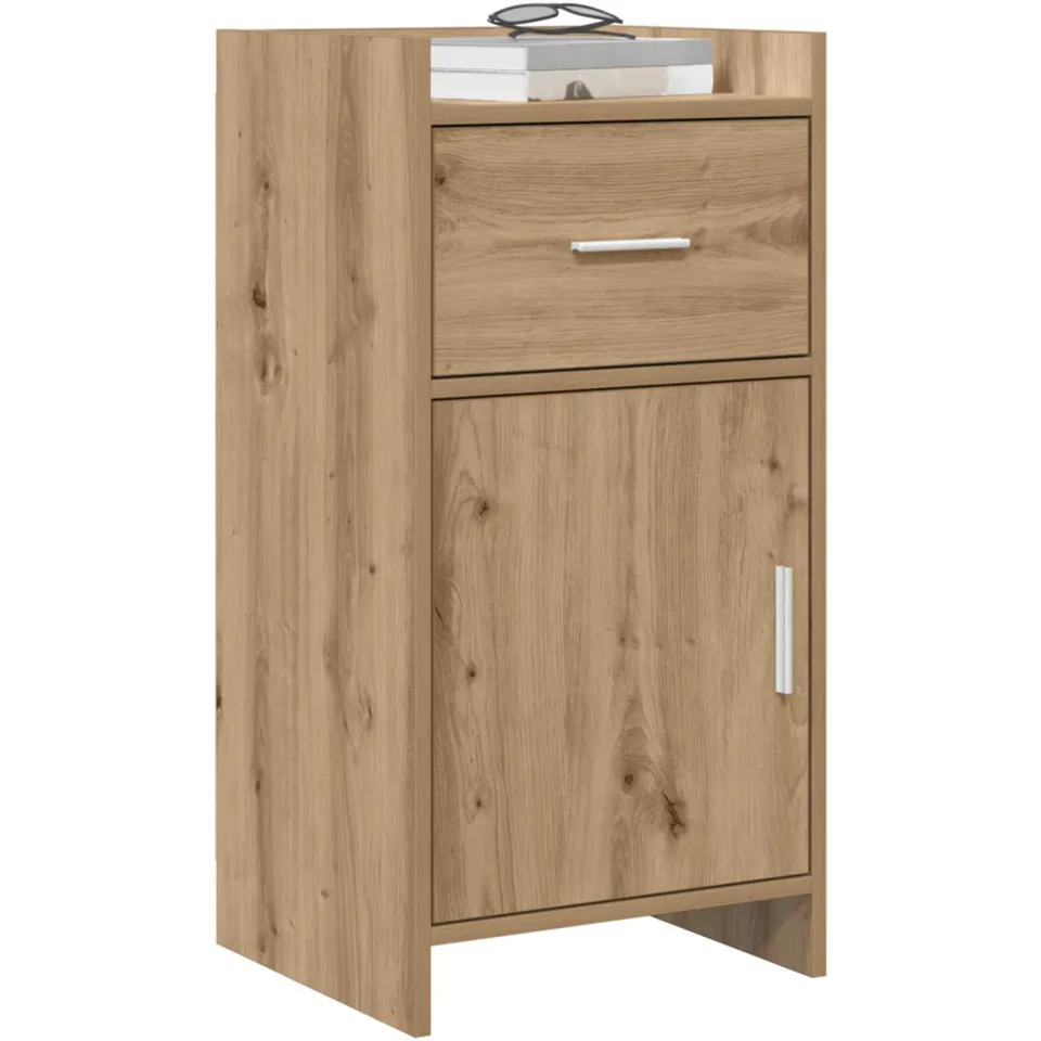 vidaXL Dressoir Artisanaal eiken 40 x 36 x 80 cm Bewerkt hout Bruin