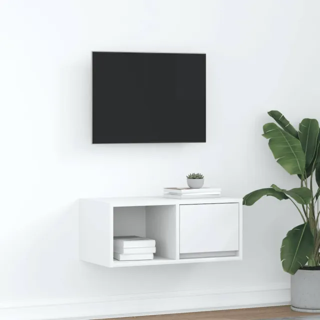 vidaXL Tv-meubel 60x31x25,5 cm bewerkt hout wit, foto 2