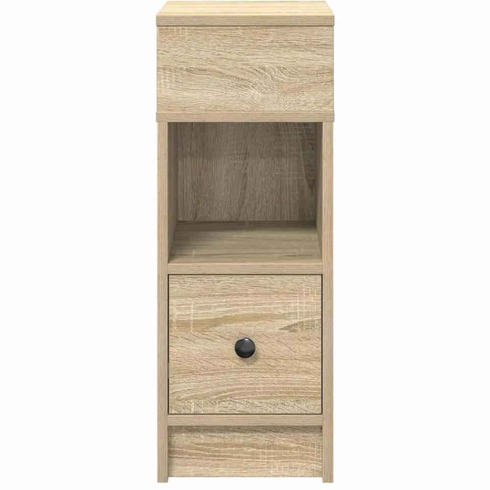 vidaXL Nachtkastje met lade 25x31x66 cm sonoma eikenkleurig, foto 4