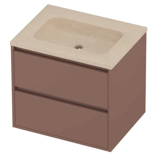 Proline Rollo Badmeubelset Hardsteen Elegant 60x46x54 cm Sand Stone Beauty Blush Rosé Goud