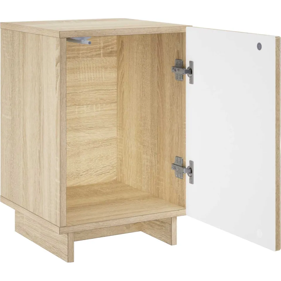 vidaXL Nachtkastje Sonoma Eiken 33,5 x 34,5 x 50 cm Bewerkt hout Bruin