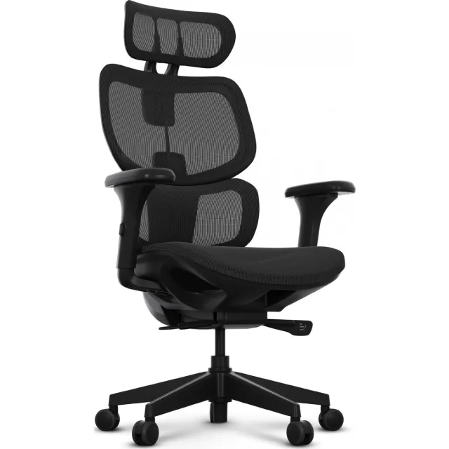 SENSE7 Nobu Ergonomische Bureaustoel van Mesh - 3D-Armsteunen & Hoofdsteun - Tot 130kg - Volledig Verstelbaar - Zwart