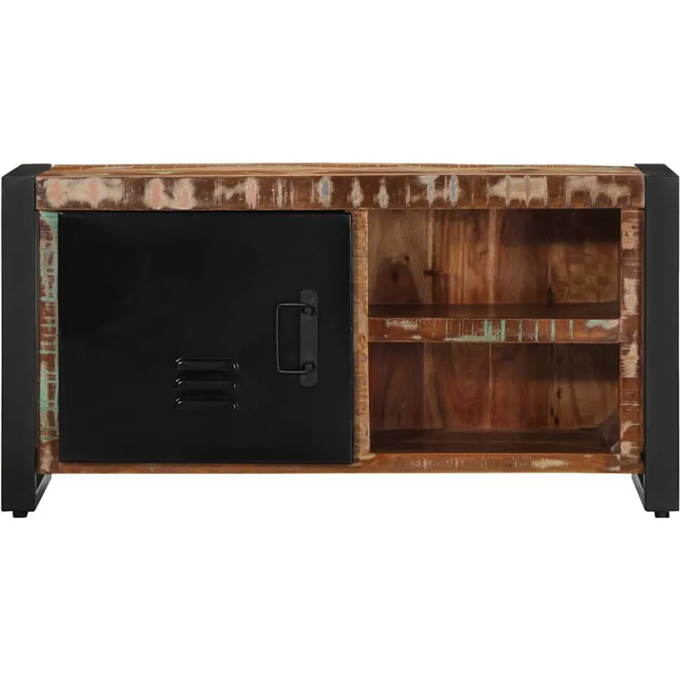 vidaXL Tv-meubel 80x30x40 cm massief hout gerecycled bruin, foto 3