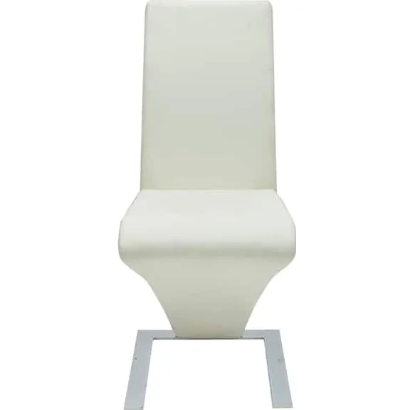 vidaXL Eetkamerstoelen 6 st kunstleer wit