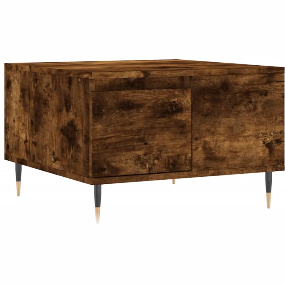 vidaXL Salontafel 55x55x36,5 cm bewerkt hout gerookt eikenkleurig, foto 3
