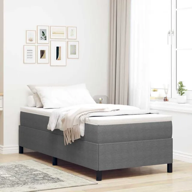 vidaXL Boxspringbed Lichtgrijs 80 x 200 cm Katoen Stof