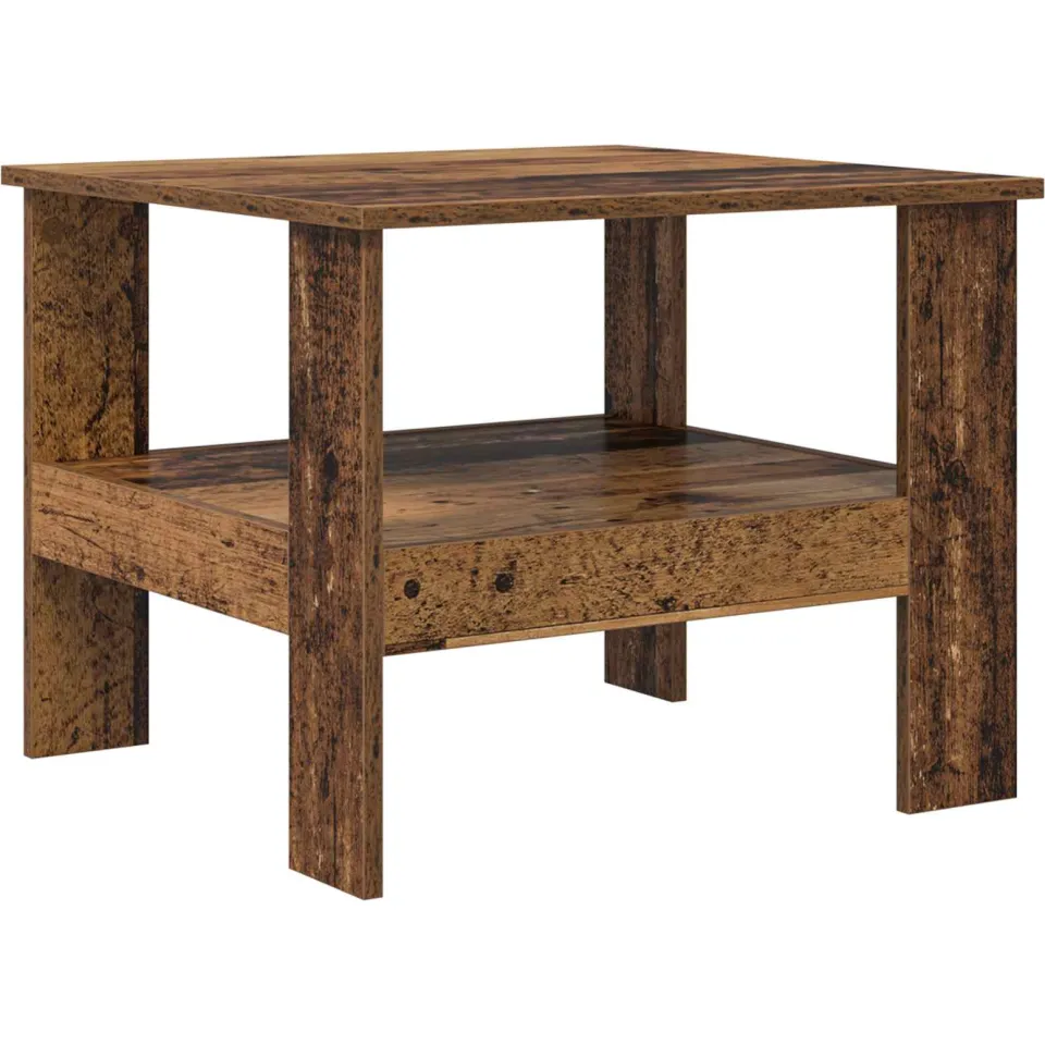 vidaXL Salontafel Oudhout 57 x 55 x 45 cm Bewerkt hout bruin, foto 3
