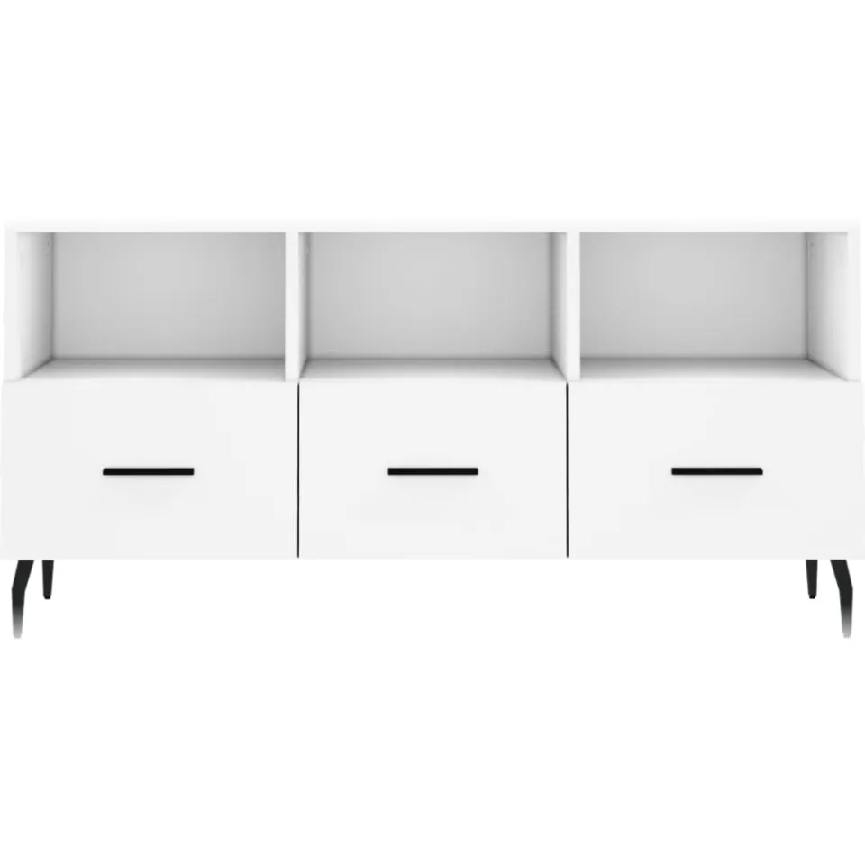 vidaXL Tv-meubel 102x36x50 cm bewerkt hout wit