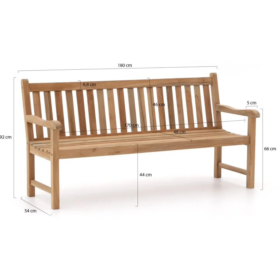 Sunyard Furniture Sunyard Wales tuinbank 180cm bruin, foto 2