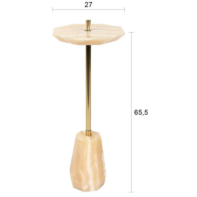 Dutchbone Onno bijzettafel onyx beige, foto 4