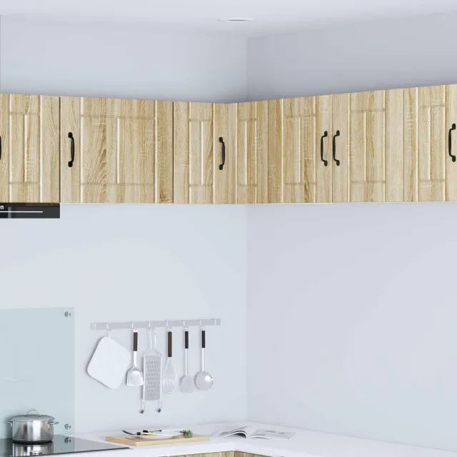 vidaXL Wandhoekkast LUCCA Sonoma Eiken 57 x 57 x 40 cm Bewerkt hout Bruin