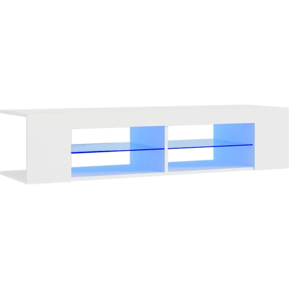 vidaXL Tv-meubel met LED-verlichting 135x39x30 cm wit, foto 3