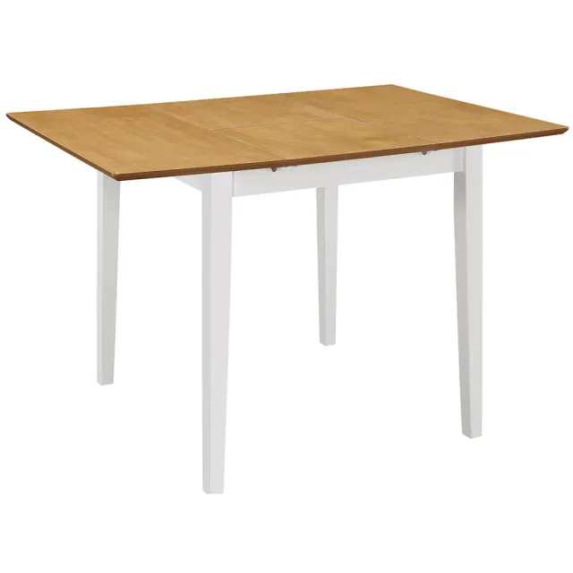 vidaXL Eettafel verlengbaar (80-120)x80x74 cm MDF wit