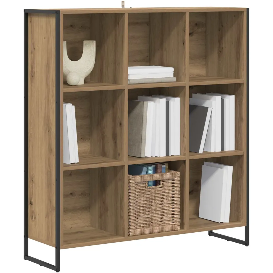 vidaXL Boekenkast Artisanaal eiken 99,5 x 30 x 108,5 cm Bewerkt hout, foto 3