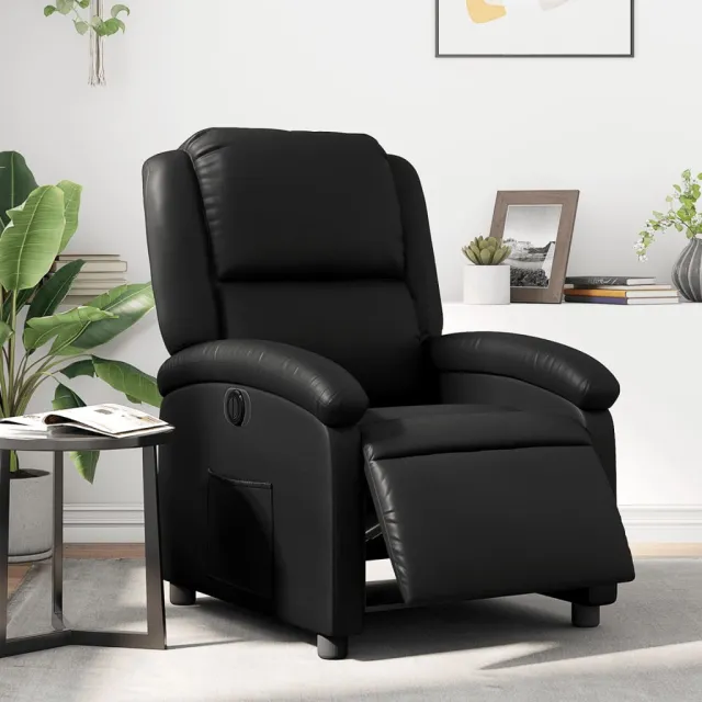 vidaXL Fauteuil elektrisch verstelbaar kunstleer zwart