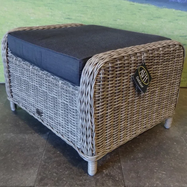AVH-Outdoor Tuinmeubelen Toscane voetenbank 60x74xH47 cm grijs