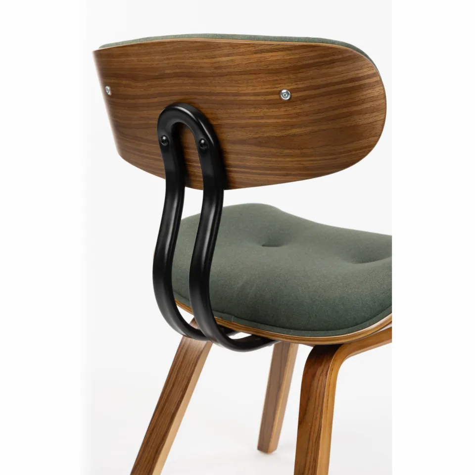 Dutchbone Blackwood eetkamerstoel groen, foto 7