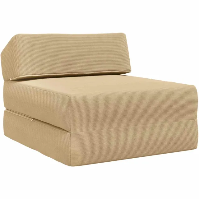 vidaXL Vouwbare - Sofa - Bed - Grijs - Groen - 60 - x - 70 - x - 41 - cm - Corduroy Grijs groen