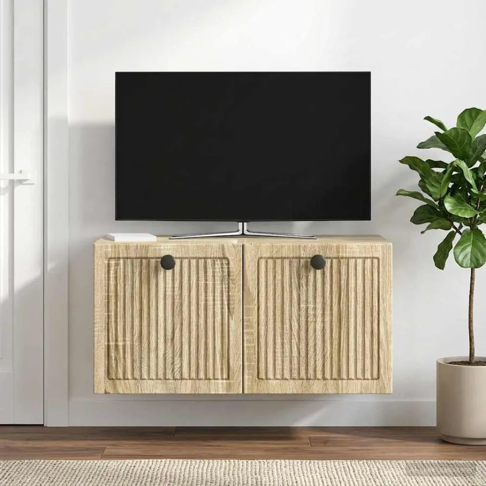vidaXL Wandbeugel TV-kast 59,5 x 31 x 30 cm Sonoma Eiken, foto 4