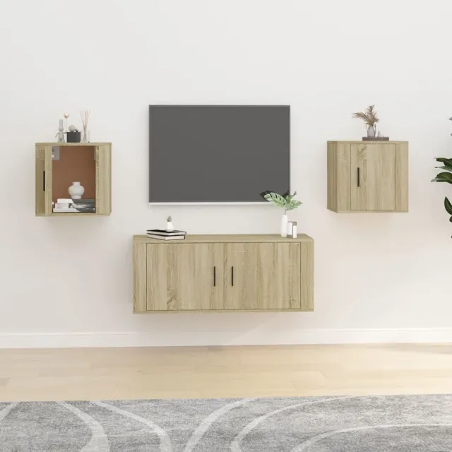 vidaXL Tv-wandmeubels 2 st 40x34,5x40 cm sonoma eikenkleurig, foto 2