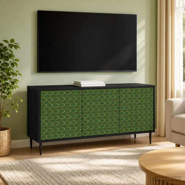 vidaXL Tv-meubel GELEEN 102 x 33 x 51 cm Zwart eiken Bewerkt hout, foto 2