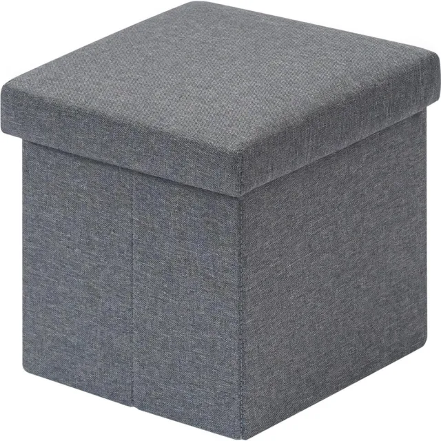 Mrs. Jones Kist Opbergruimte Bankkruk Grijs Opvouwbare Kist Voetenbank - Kinderopbergdoos Gewatteerde Zitkist Deksel 30x30x30cm . multi-color
