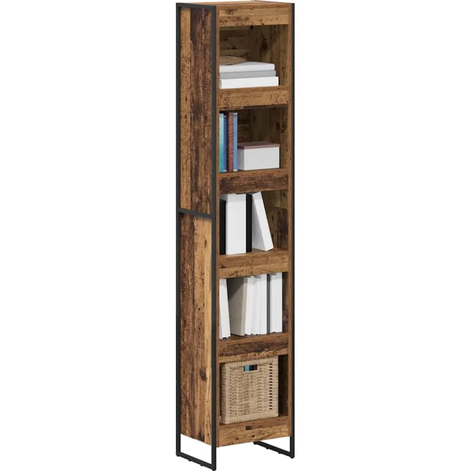 vidaXL Boekenkast 40 x 30 x 189,5 cm Bewerkt hout Oud Hout Bruin