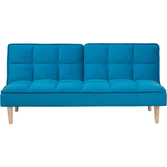 Beliani SILJAN - Slaapbank 3-zits - Turquoise - Polyester Blauw