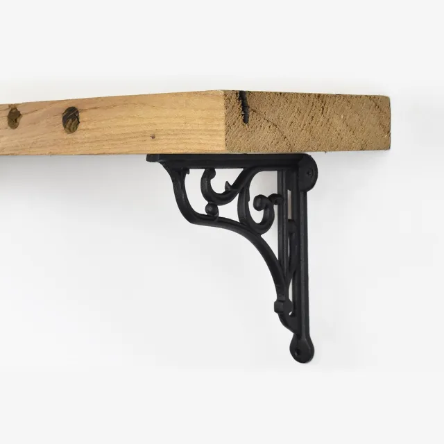 Barnwoodweb Plankdragers Staal Rustic - 17x18 cm - Trendy Stoere Industriële Mat Zwarte Planken Dragers - Stalen Schapdragers