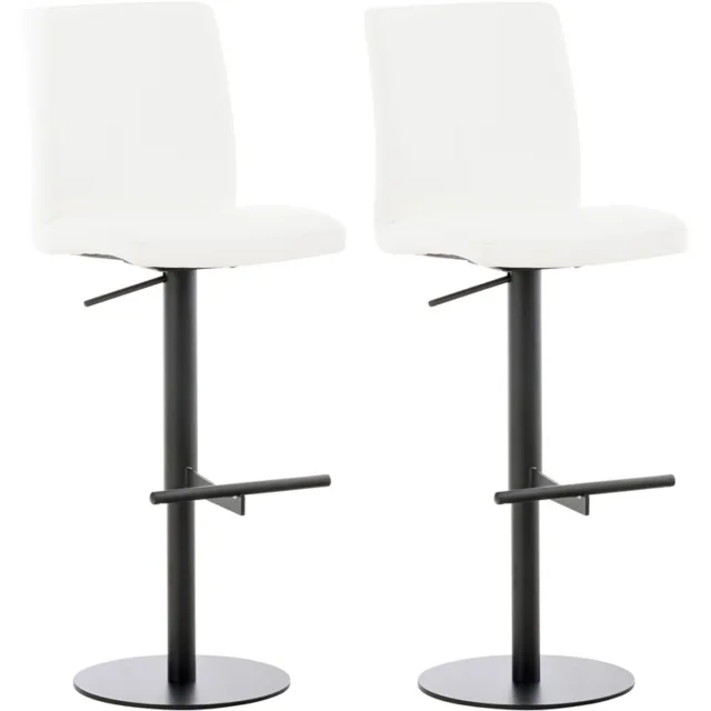 Luxe Comfort Torino 0284 barkrukken (set van 2) - kunstleer - wit wit zwart