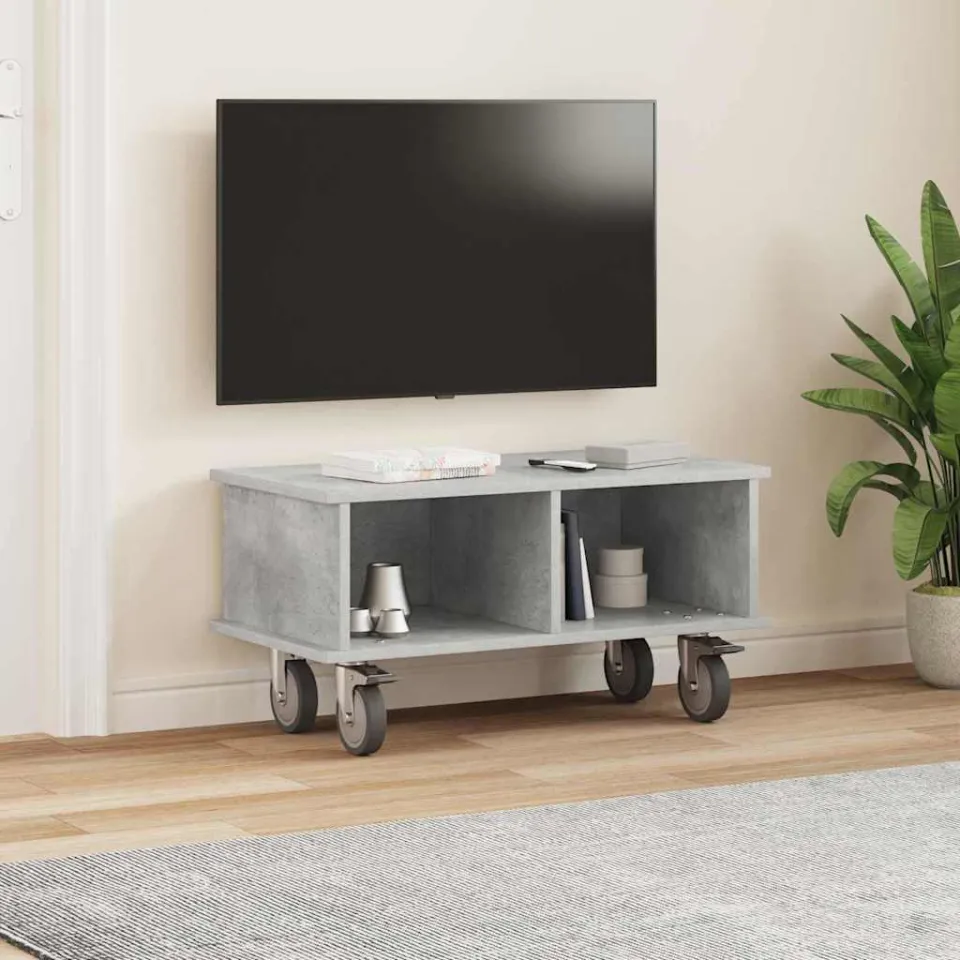 vidaXL TV-standaard 68,5 x 35 x 35 cm Beton Grijs Bewerkt hout, foto 3