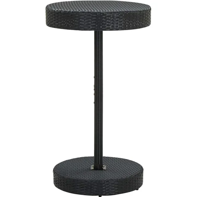 vidaXL Tuintafel 60,5x106 cm poly rattan zwart