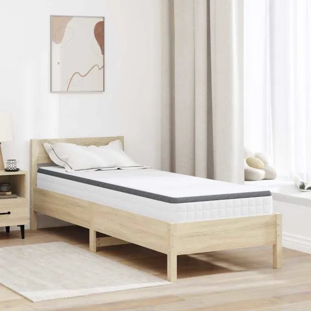 vidaXL Matras Medium zacht 80 x 200 cm Wit en Grijs