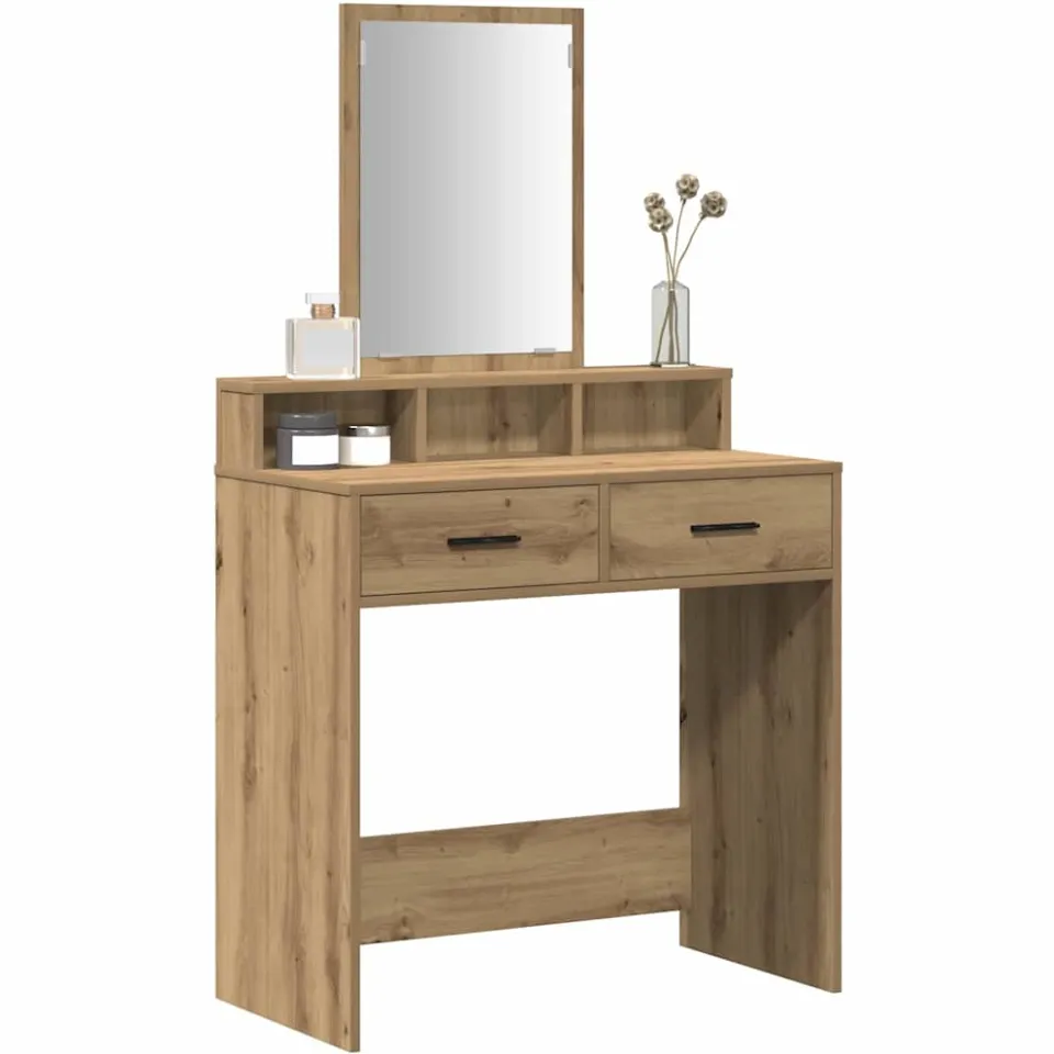 vidaXL Plafondtafel Artisan Eiken 79 x 41 x 140 cm Bewerkt hout Bruin