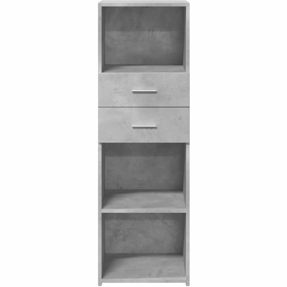 vidaXL Hoge kast 40x42,5x124 cm bewerkt hout betongrijs