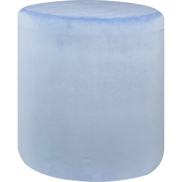 Mood poef hoog-fluweel- blauw clair-40x40x40 cm licht blauw