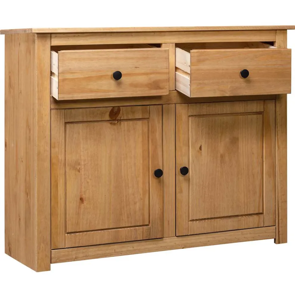vidaXL Dressoir Panama Range 93x40x80 cm massief grenenhout Bruin