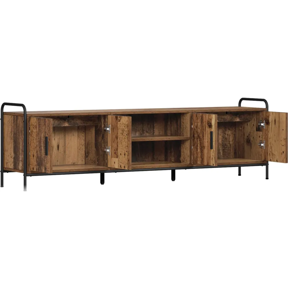 vidaXL Tv-meubel 167,5 x 33 x 50 cm Oud hout Bewerkt hout Bruin