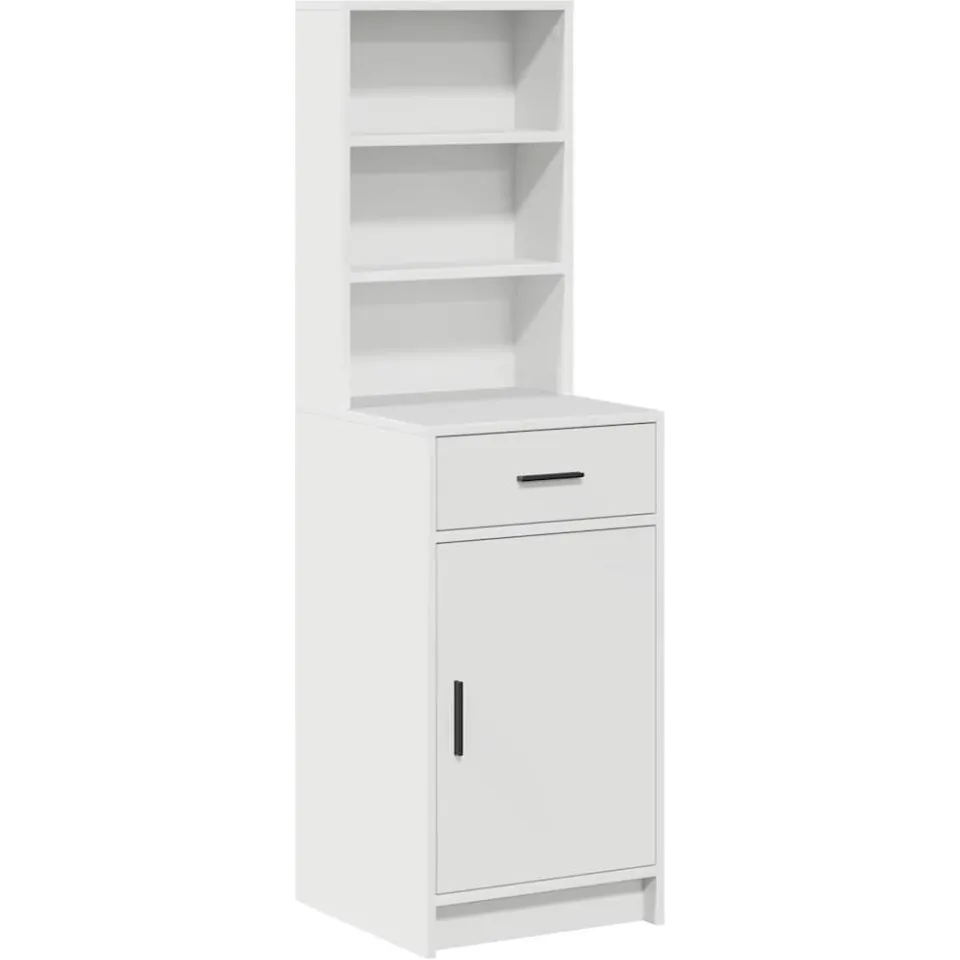 vidaXL Hoge kast Wit 41 x 40 x 135 cm Bewerkt hout