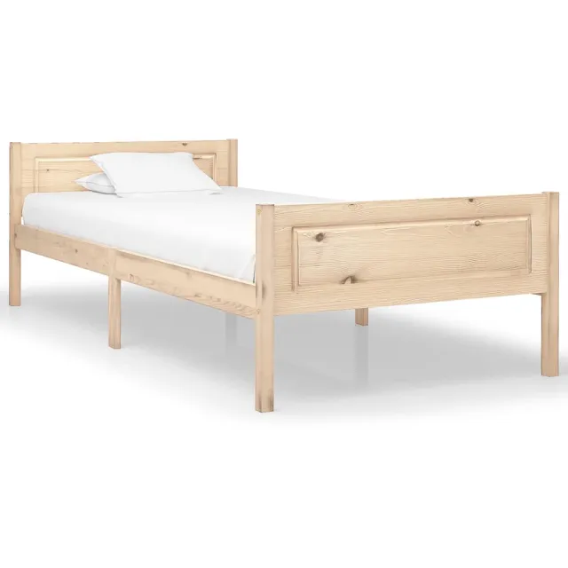 vidaXL Bedframe massief grenenhout 90x200 cm bruin