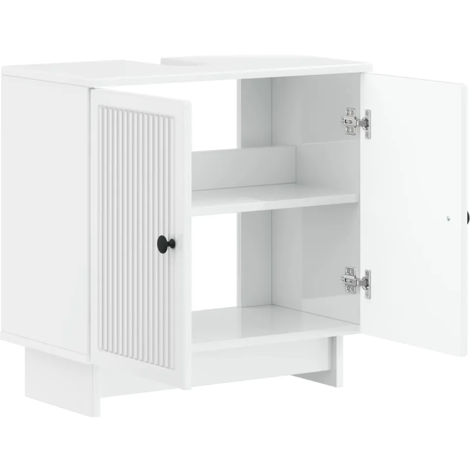 vidaXL Badkamer wastafelkast EDE Hoogglans Wit 59,5 x 31,5 x 59 cm