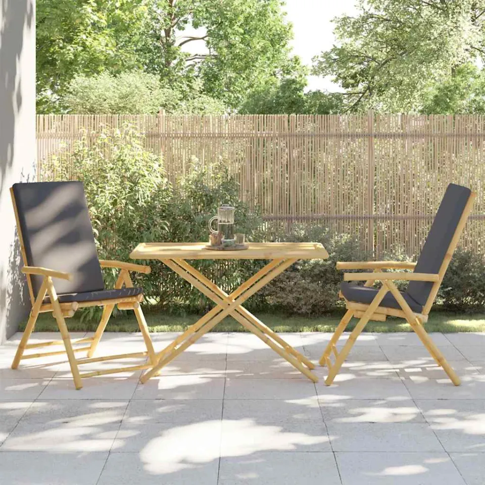 vidaXL Tuintafel inklapbaar 110x55x75 cm bamboe bruin, foto 3