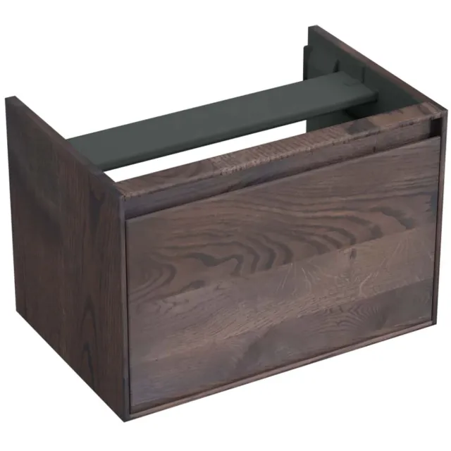 Forzalaqua Onderkast Forzalaqua Reno 59.5x39.5x40 Cm 1 La Softclose Eiken Charcoal Bruin