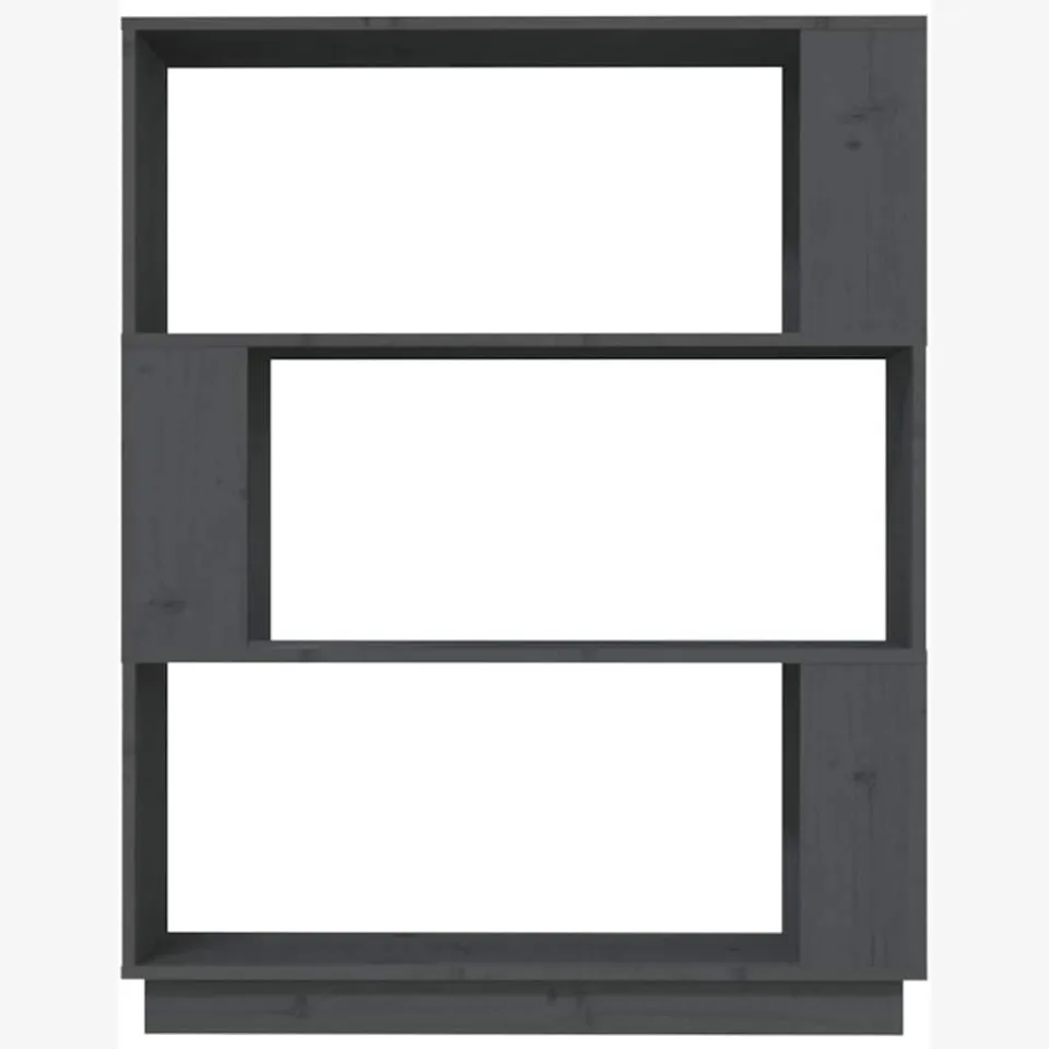 vidaXL Boekenkast/kamerscherm 80x25x101 cm massief grenenhout grijs, foto 4