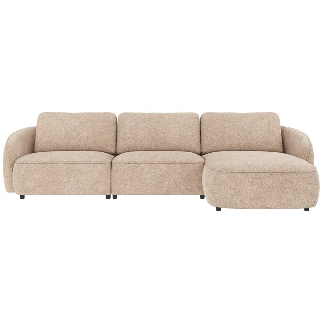 Rowico Home Norris gestoffeerde 4-zits hoekbank beige - rechts - 319 cm