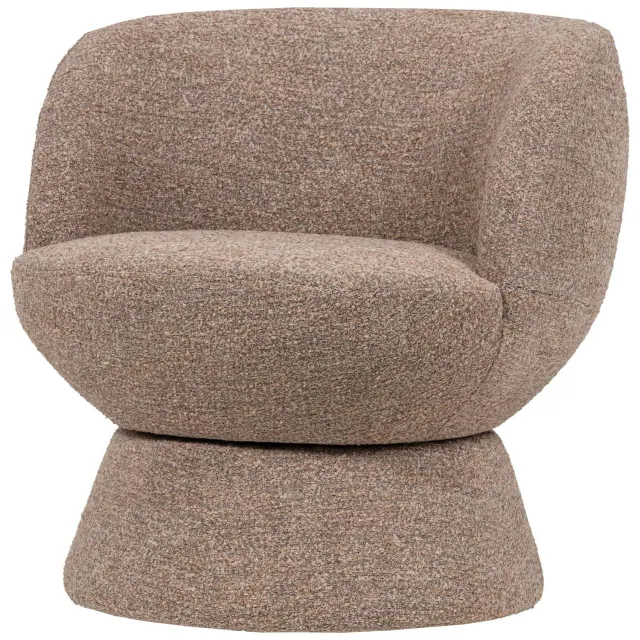 WOOOD Shuffle Draaifauteuil - Polyester - Naturel - 72x73x71 brown melange