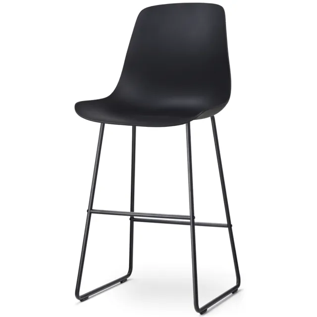 Nolon Nino-Pip barkruk zwart - zwart onderstel - 75 cm