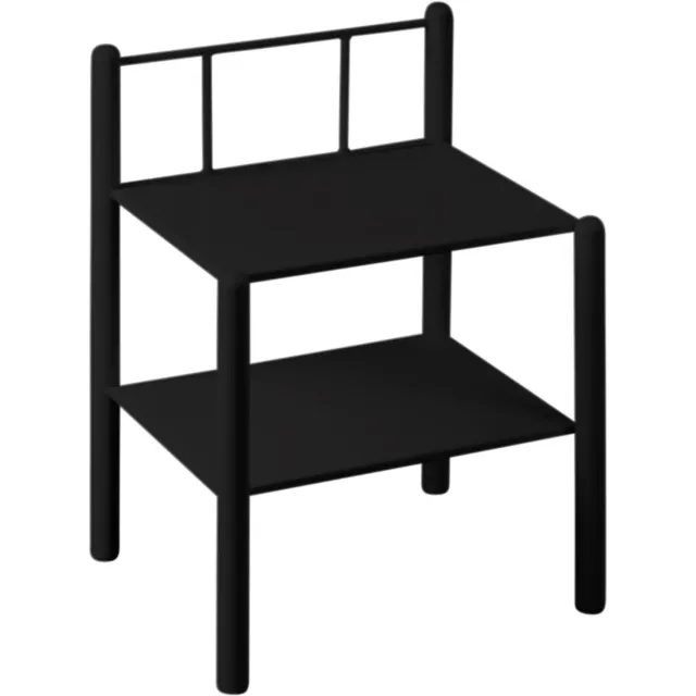 Bed Box Wonen Nachtkastje Mirte Zwart - Metaal