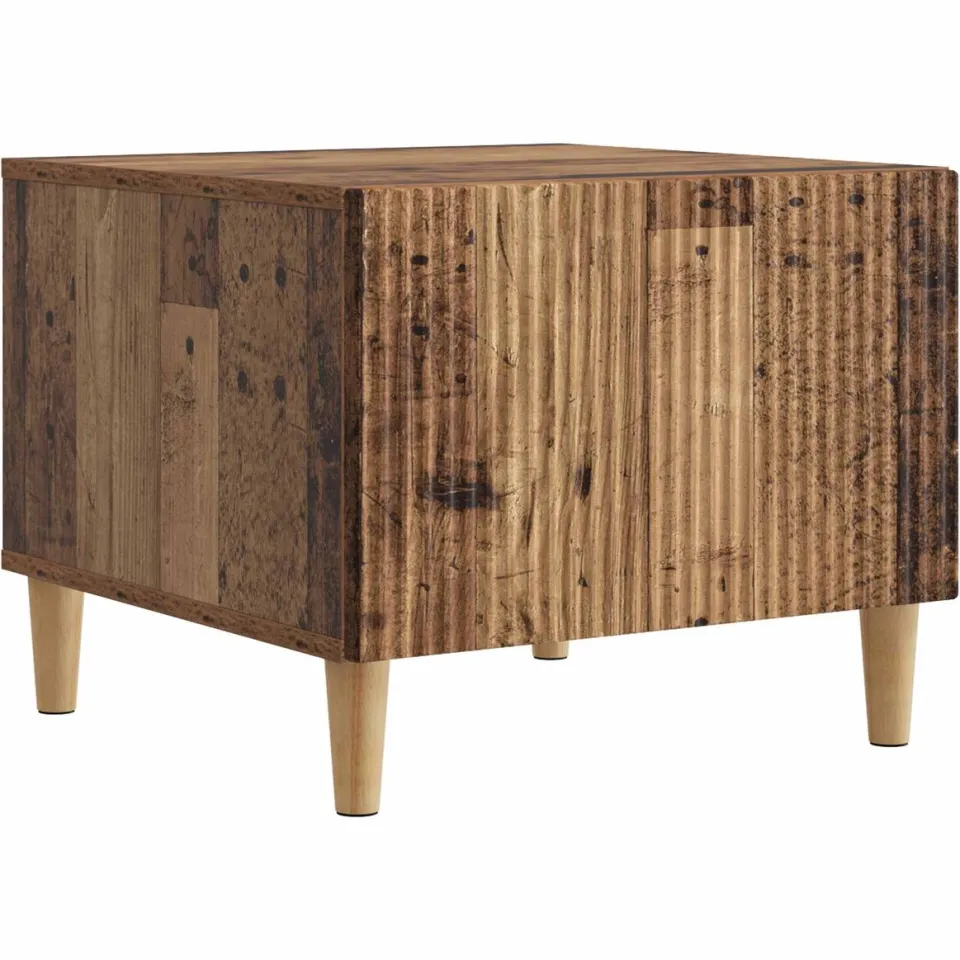vidaXL Salontafel met lade Oud hout 49 x 50 x 40 cm Bewerkt hout Bruin